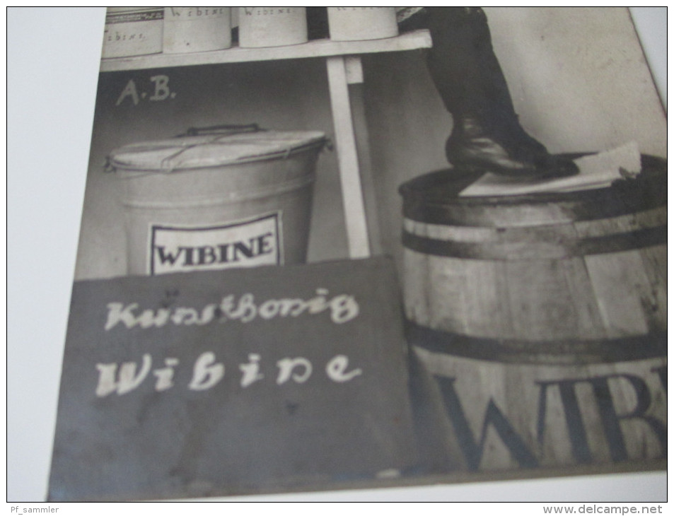 AK / Bildpostkarte 1929 Alte Werbung / Kunsthonig Wibine "Was Brauche Ich Noch Butter?" Kind / Fass / Magdeburg - Werbepostkarten