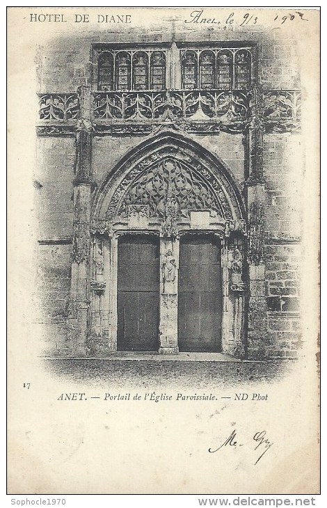 CENTRE - 28 - EURE ET LOIR - ANET - Portail église Paroissiale - Anet