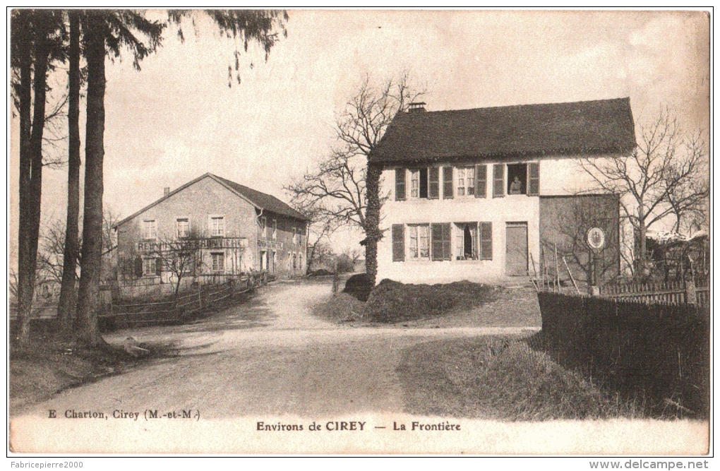 CPA 54 Cirey-sur-Vezouze Près Bertrambois - La Frontière Et Restaurant De La Frontière - Cirey Sur Vezouze