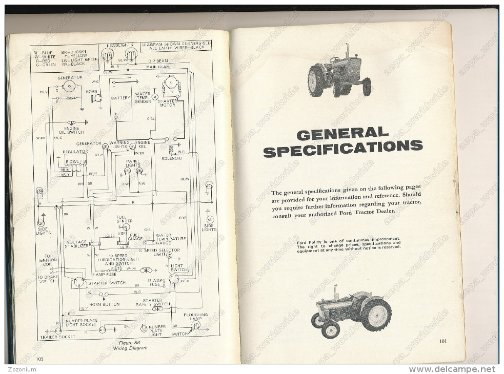 FORD 4000, 5000 TRACTOR, Operator's Manual 1966 - Transportes
