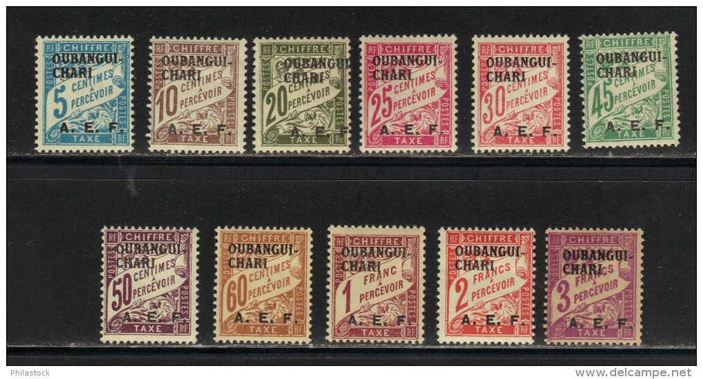 OUBANGUI N° Taxes 1 à 11 * - Unused Stamps