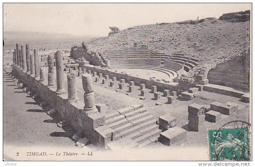 CPA Timgad - Le Théatre - Cachet Biskra - 1913 (0870) - Batna
