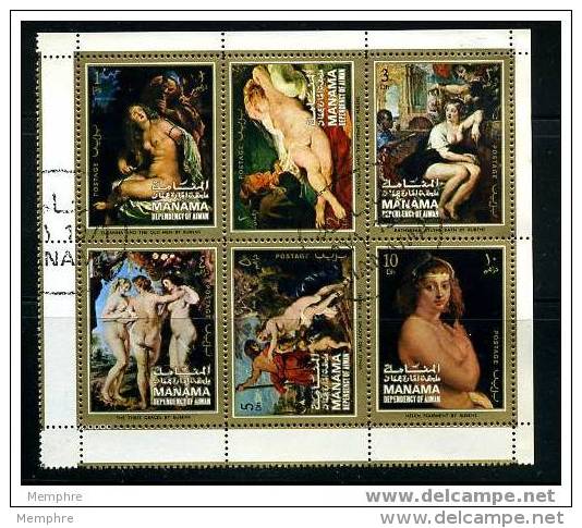 MANAMA Sheet Of 6 Different Rubens Paintings - Rubens