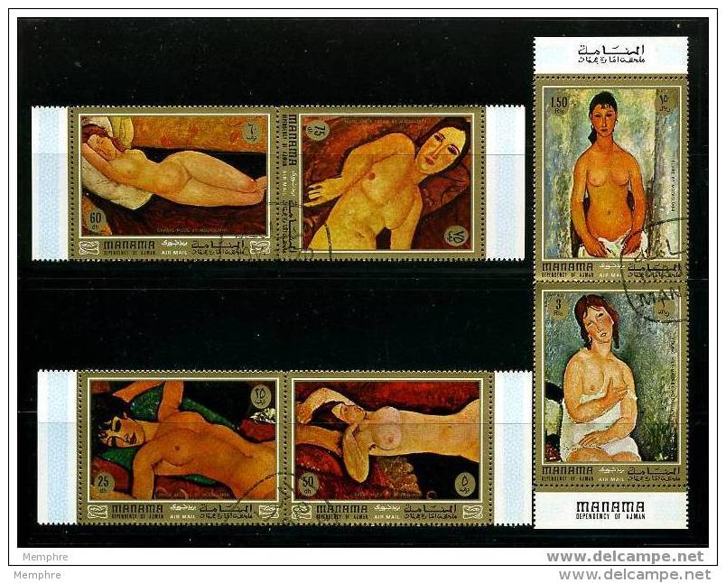 MANAMA Modigliani Nudes Set Of 6 Large Format Used - Nudes