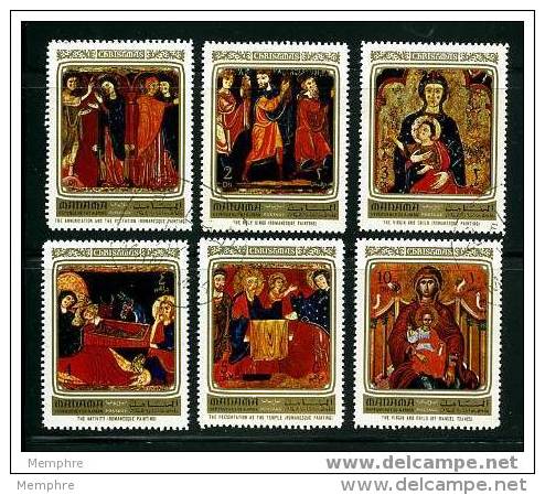 MANAMA  Romanesque Religious Paintings Set Of 6 Used - Religious