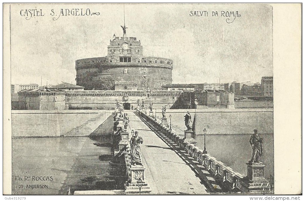 ITALY - VINTAGE POSTCARD 1900/1910 - ROME:CASTEL SANT'ANGELO - ED.R.ROCCAS FOTO ANDERSON NR 44 VERY FINE - - Castel Sant'Angelo