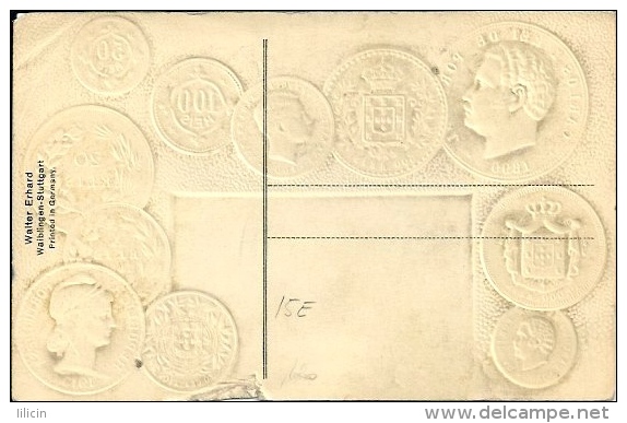 Postcard (Coins) - Portugal Escudo - Monnaies (représentations)