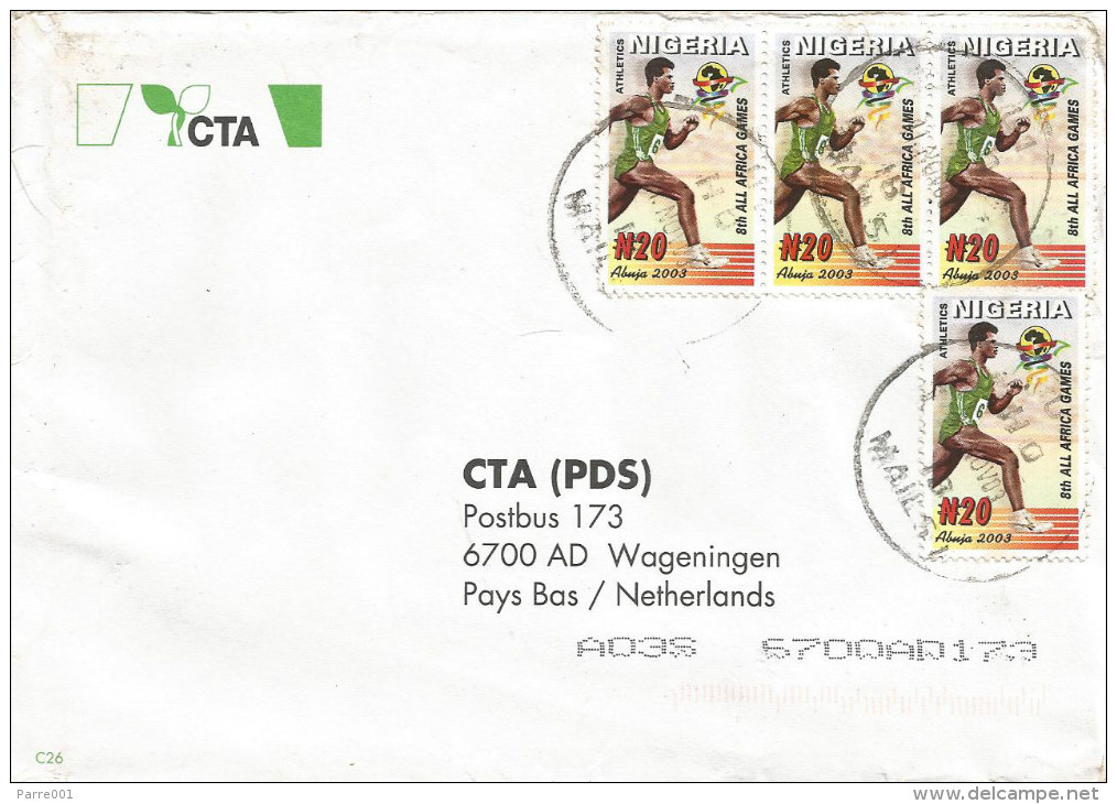 Nigeria 2003 UI Africa Games Abuja Athletics N20 Cover - Nigeria (1961-...)