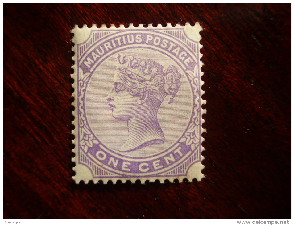 MAURITIUS 1893-94 Queen Victoria Issue ONE Cent  Pale Violet Of 1893 MINT With Hinge. - Mauricio (...-1967)