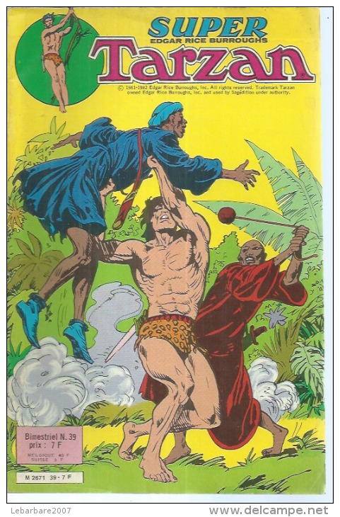 TARZAN SUPER  2 ème Série N° 39   -  S.A.G.E. 1982 - Tarzan