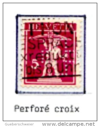 TELL 33 - SUISSE N° 198 Neuf** + 2 Perforés Oblitérés - Perforés