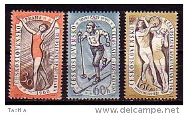 TCHECOSLOVAQUIE  \ 1960 - 2em Spartakiades Nationales  - 3v** - Nuevos