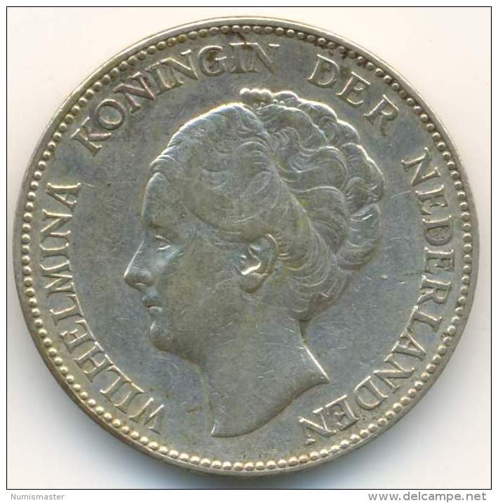 NETHERLANDS,  1 GULDEN 1931 , UNCLEANED SILVER COIN - 1 Gulden