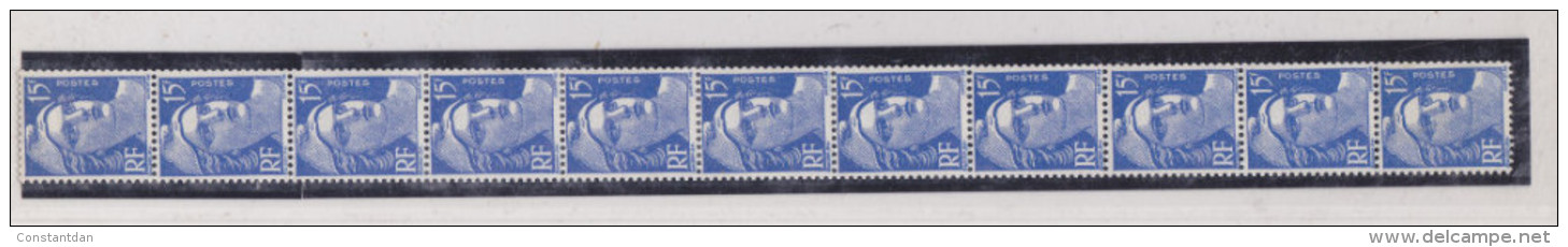 FRANCE ROULETTE N° 37 15F OUTREMER TYPE MARIANNE DE GANDON NEUF AVEC CHARNIERE TRES PROPRE - Roulettes