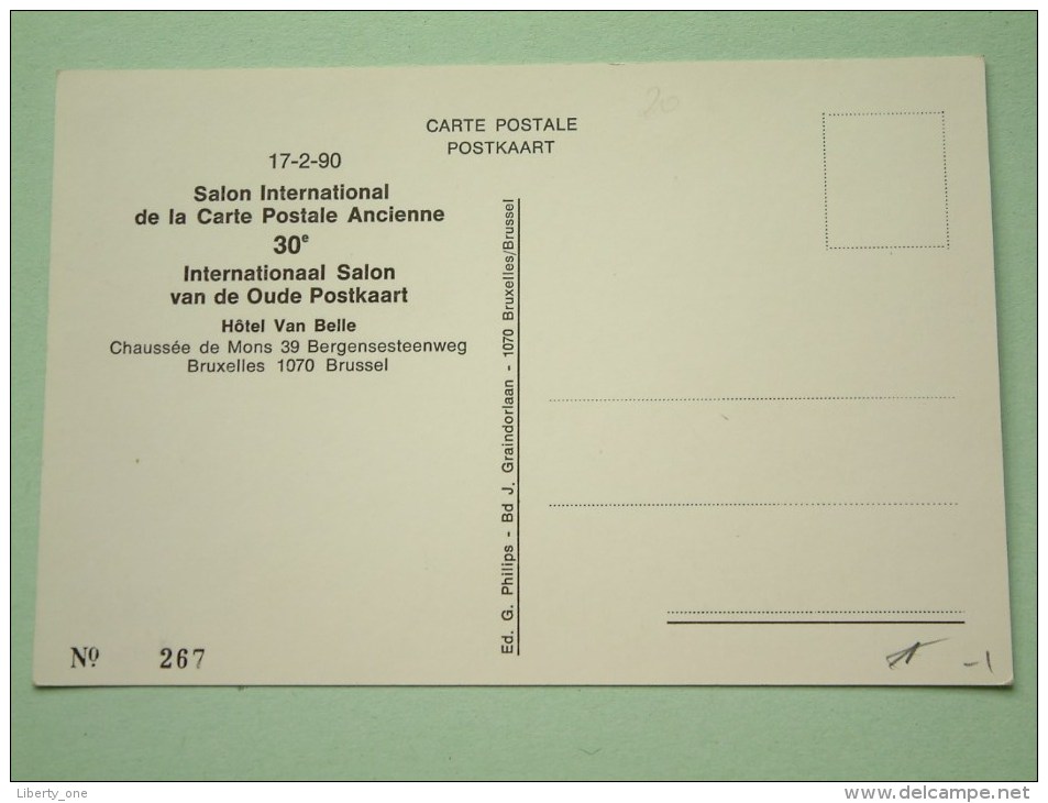 30e Salon Int. De La Carte Postale Ancienne / Oude Postkaart - Anno 17-2-90 N° 267 ( Zie Foto Voor Details ) !! - Bourses & Salons De Collections