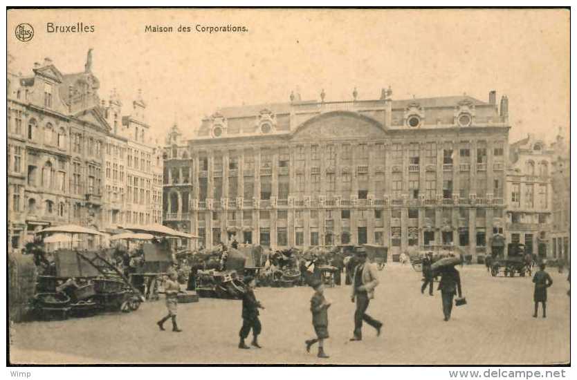 Bruxelles - Maison Des Corporations Et Marché Aux Fleurs / Animé Nels Série 1 N°3 - Andere & Zonder Classificatie