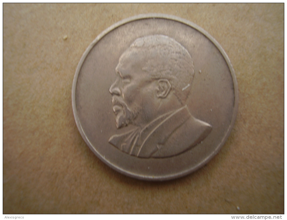 KENYA 1966  ONE SHILLING  KENYATTA Copper-Nickel  USED COIN In GOOD CONDITION. - Kenya