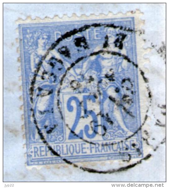 France TP Sage 68 Type 1 - CAD Paris 19-08-1876 Pour Rouhier Pont De Pany - Lettre LAC Signée Girard - 1849-1876: Classic Period