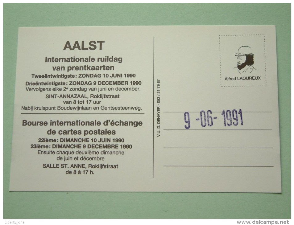 Aalst Internationale Ruildag Voor Prentkaarten Anno 1990 ( 9-06-1991 ) ( Zie Foto Voor Details ) !! - Bourses & Salons De Collections