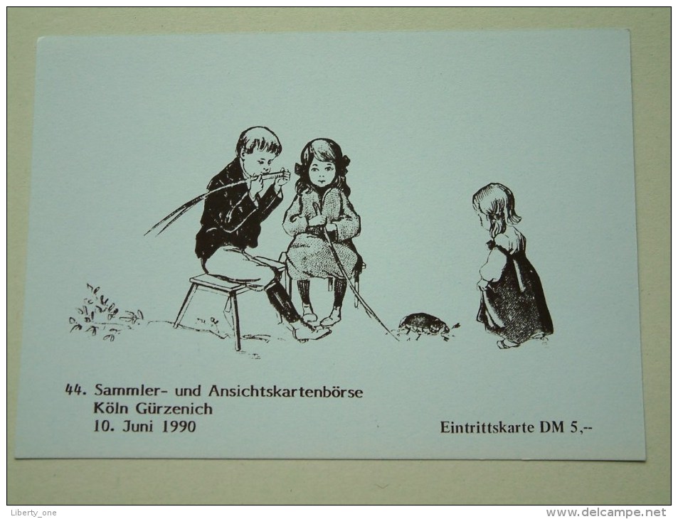 Sammler Und Ansichtkartenbörse Köln Gürzenich 10 Juni 1990 / Eintrittskarte DM 5 ( Zie Foto Voor Details ) !! - Bourses & Salons De Collections