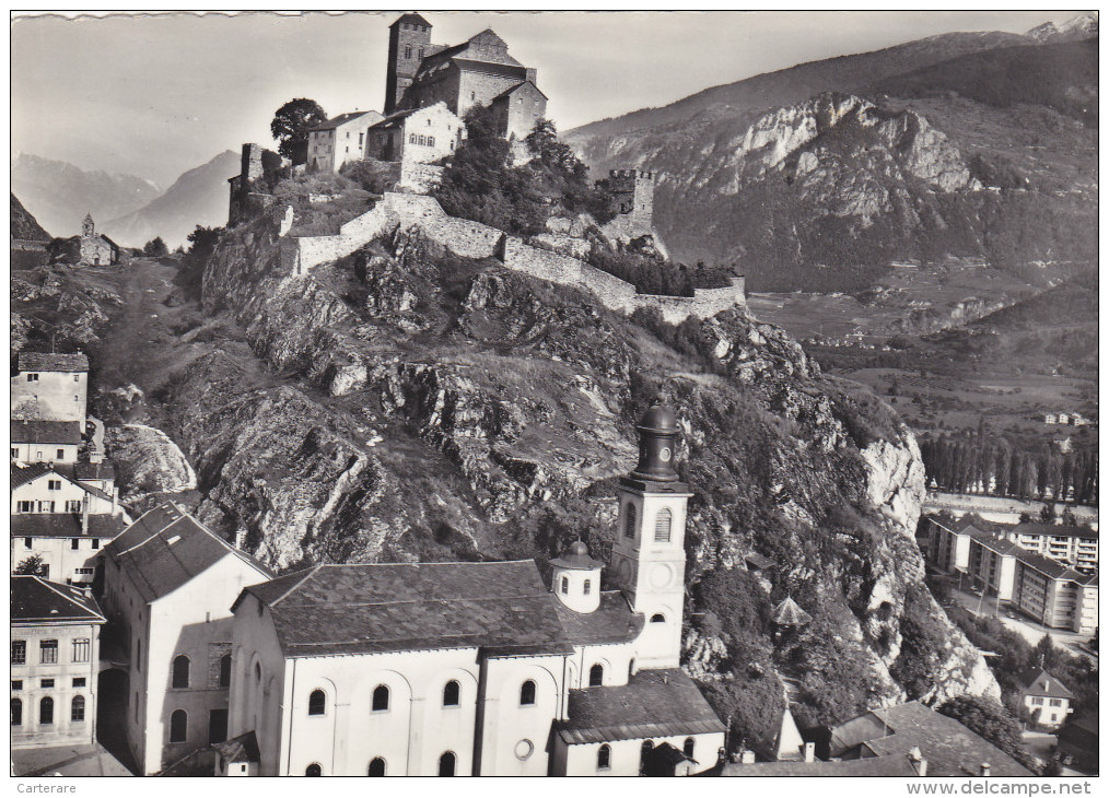 SUISSE,SWITZERLAND,SWISS, HELVETIA,SCHWEIZ,SVIZZERA ,VALAIS,SION EN 1965,vue Aerienne,photo Perrochet - Sion