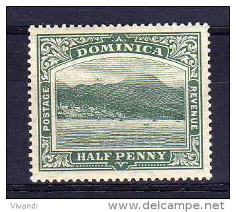 Dominica - 1908 - &frac12;d Definitive (Multiple Crown CA Watermark) - MH - Dominica (...-1978)