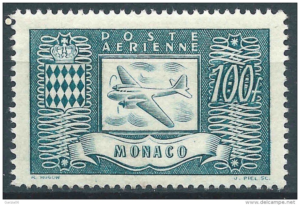 Monaco - 1946 -  Avion Et Armoiries  - N° PA17  - Neufs * - MLH - Poste Aérienne