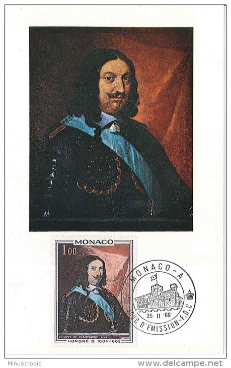 CM Monaco - Honoré II - 25/11/1969 - Maximumkaarten