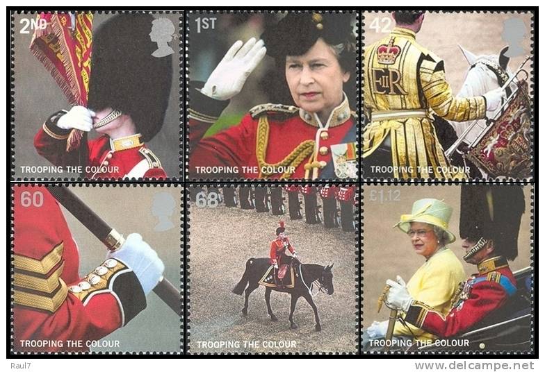 GRAND-BRETAGNE 2005 - Revue Des Troupes, Reine Elisabeth II  - 6v Neufs// Mnh - Unused Stamps