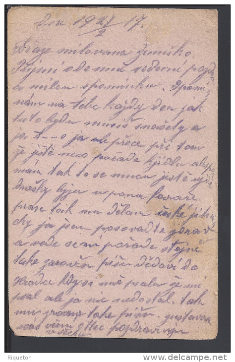 TCHECOSLOVAQUIE - 1917 -  CORRESPONDANCE DE SOLDAT POUR CESKA SKALICE - - Briefe U. Dokumente