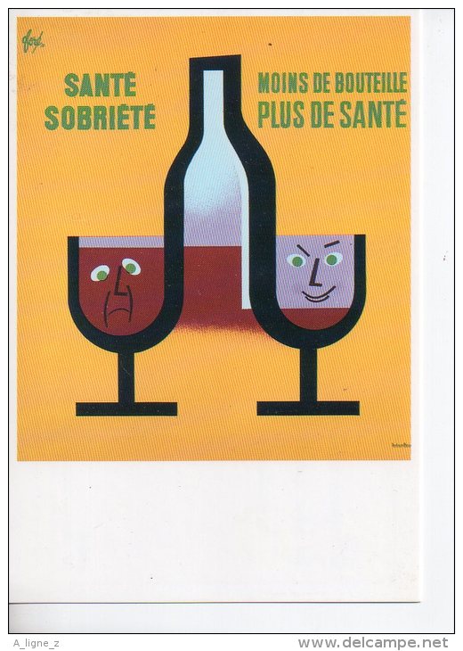 REF 166 : CPM Illustrateur FORE Santé Sobriété Moins De Bouteille Plus De Santé - Fore