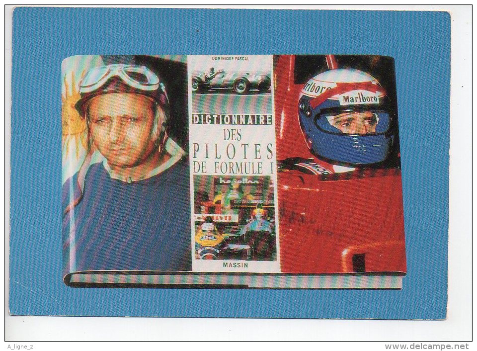 REF 166 : CPM CART'COM 1990 La Bible Des Pilotes De Formule 1 Prost Alain Fangio - Autres & Non Classés