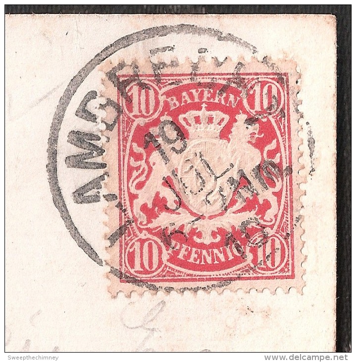 LAMBRECHT PFALZ  Bayern ROT RED BRIEFMARKEN Stamp On AK POSTAL HISTORY POSTMARK - Covers & Documents