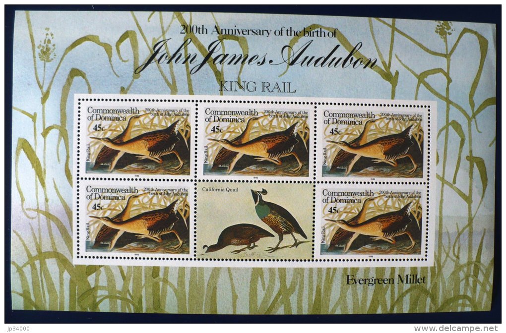 DOMINIQUE (dominicana) CANARDS, AUDUBON, Yvert N° 847 Emis En Feuillet. Neuf Sans Charniere MNH - Canards