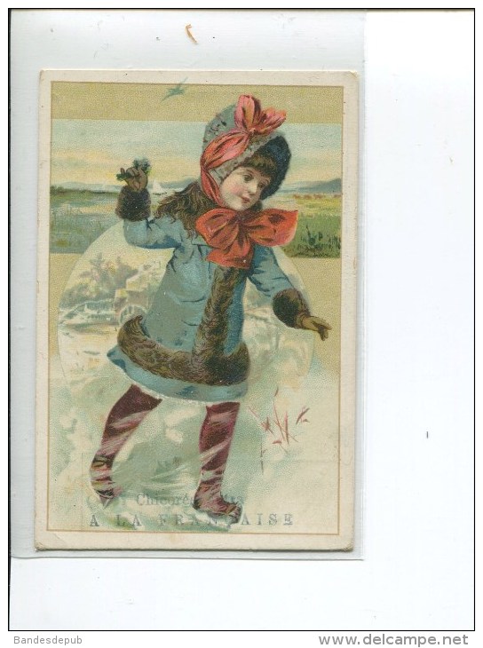 CAMBRAI MAIRESSE CHROMO CALENDRIER NON DATE  PETITE FILLE PATINAGE GLACE PATIN - Petit Format : ...-1900