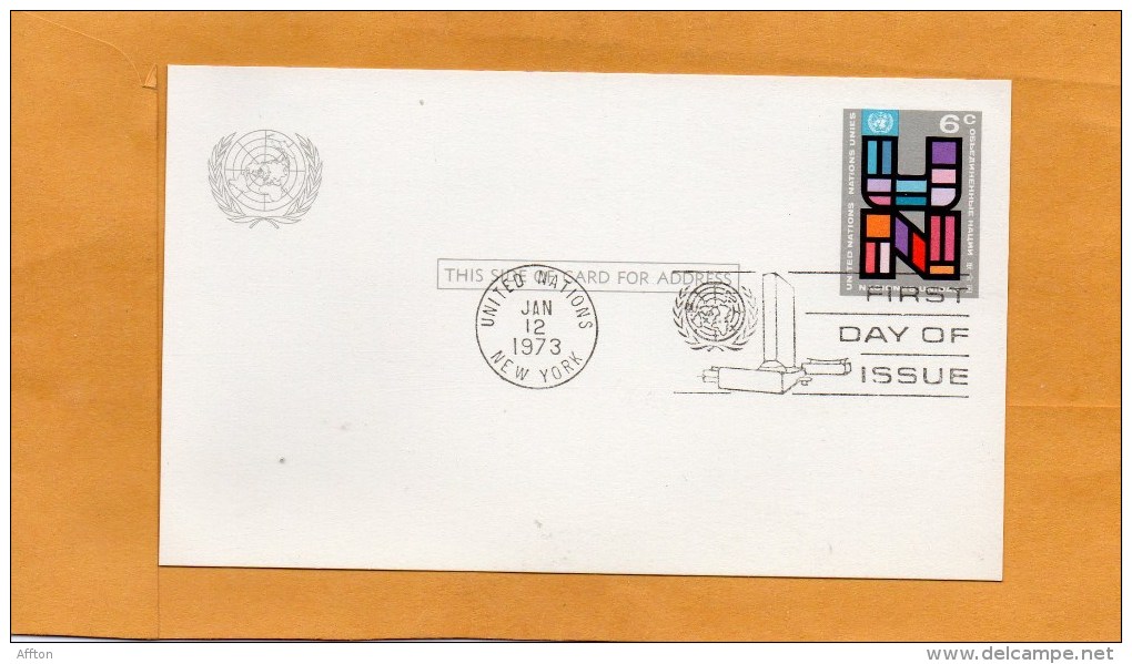 United Nations New York 1972 FDC - FDC