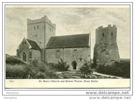DOVER CASTLE  St Mary's Church And Roman Pharos-  New Vintage Card - Other & Unclassified