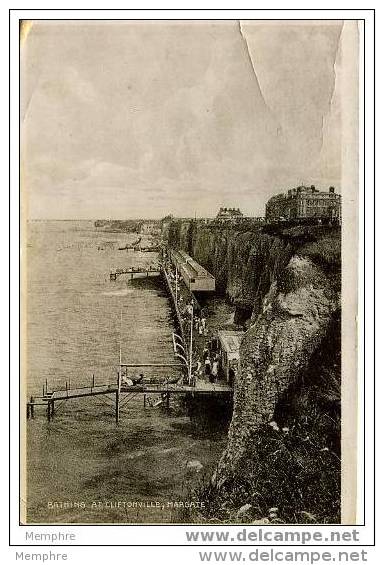 MARGATE - Bathing At Cliftonville -   Real Photo Vintage Card  Circulated To Canada - Other & Unclassified