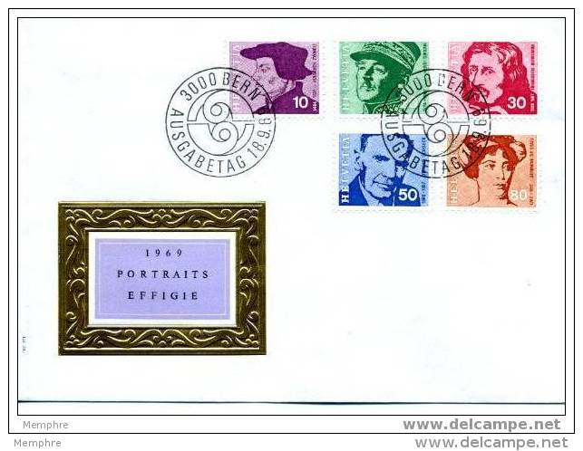 SUISSE FDC  Effigies 1969 Zum 471-5 - FDC