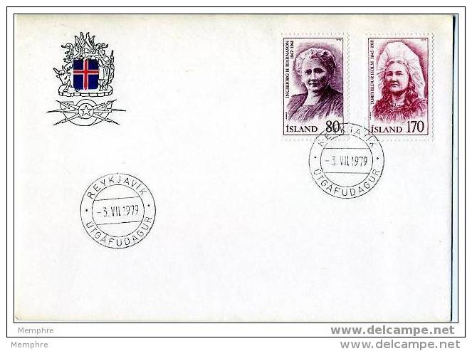 ISLANDE 1979  FDC  Femmes Islandaises   Mi Nr 541-2 - FDC