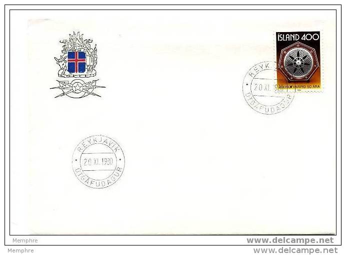 ISLANDE 1980  FDC Radio  Mi Nr 562 - FDC