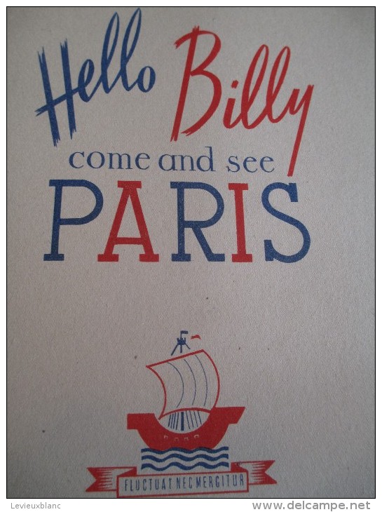 Album Illustré En Anglais/Enfants / Levitt/ Hello Billy Come And See Paris/BRUNIER /1945    BD27 - Other & Unclassified