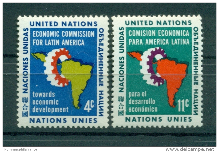 Nations Unies New York 1961 - Michel N. 107/08 - CEPAL - ECLA - Neufs