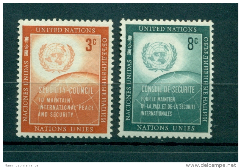 Nations Unies New York 1957 - Michel N. 62/63 - Conseil De Securité - Unused Stamps