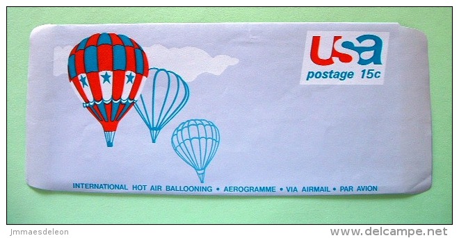 USA 1973 Aerogramme - 15c Air Mail - Balloons - Unused - 1961-80