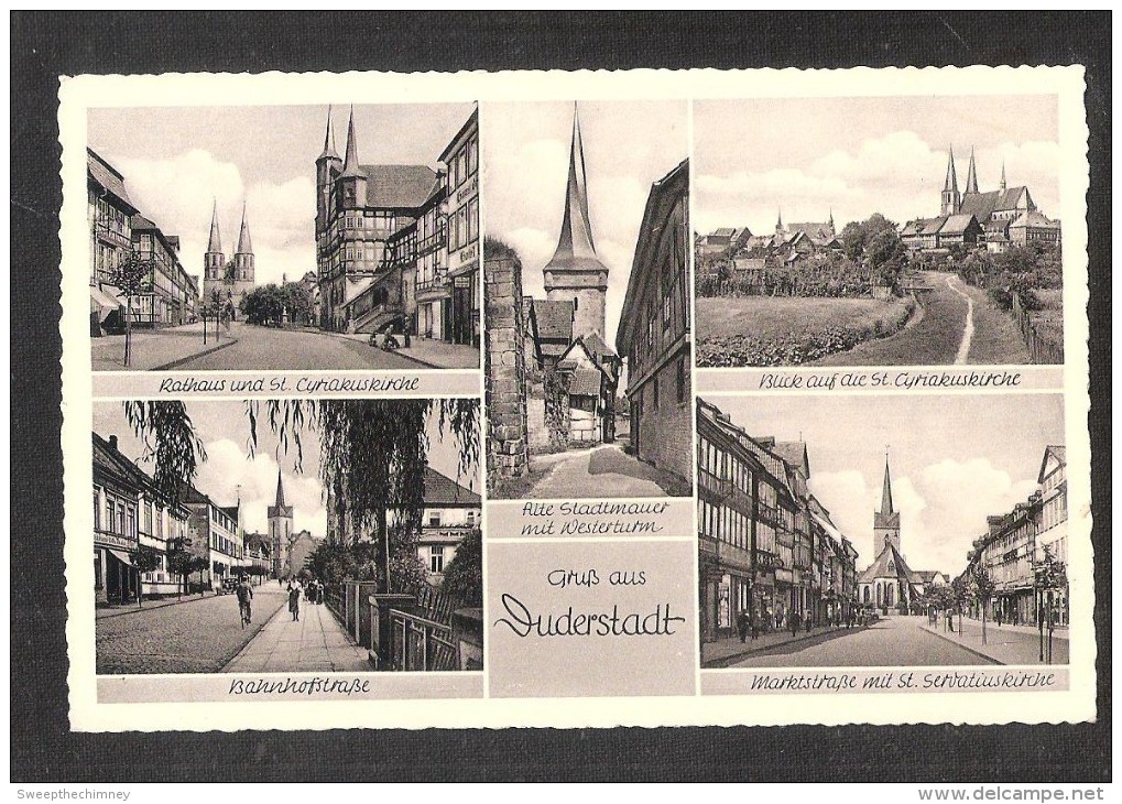 Duderstadt  Multiview Postcard  Marktstrasse Mit St. Servatius-Kirche Etc Etc Ungelaufen - Duderstadt