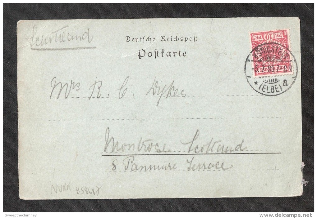 Konigstein Postmark On Gruss Vom Lilienstein Postcard Postal History - Briefe U. Dokumente