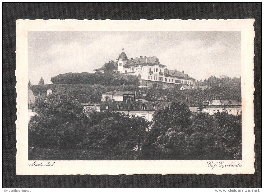 Tschechische Republik BRIEFMARKEN + MARIENBAD POSTMARK POSTAL HISTORY Ansichtskarte - Repubblica Ceca
