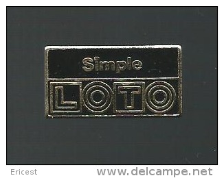 -P- PINS LOTO SIMPLE NOIR - Jeux