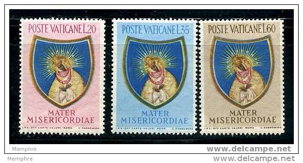 VATICAN 1954  Fin De L'année Mariale  Sass. 189-91  NC * - Neufs